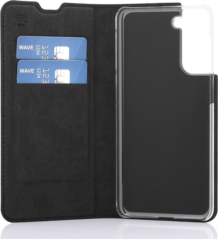 Wave BookCase beskyttelsesetui, Samsung Galaxy S21, sort
