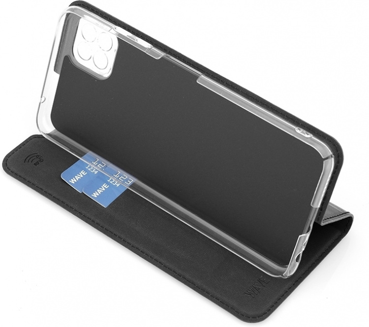 Wave BookCase beskyttelsesetui, Samsung Galaxy A22 5G, sort