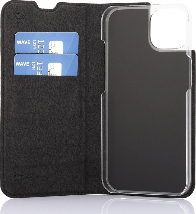 Wave BookCase beskyttelsesetui, iPhone 13, sort