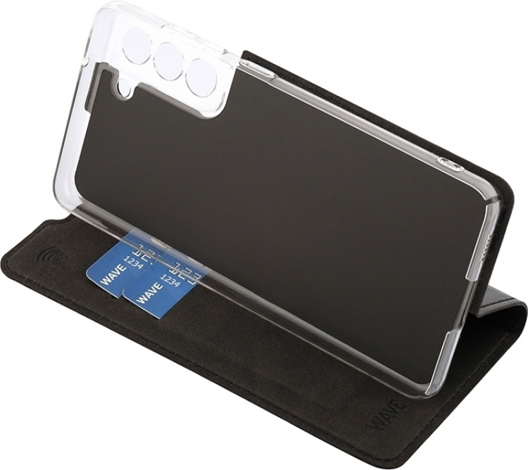 Wave BookCase beskyttelsesetui, Samsung Galaxy S21 FE 5G, sort