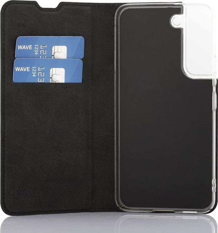 Wave BookCase beskyttelsesetui, Samsung Galaxy S22 5G, sort