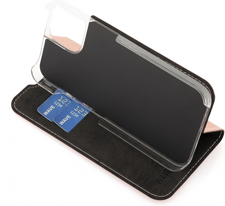 Wave BookCase beskyttelsesetui, iPhone 14, rosaguld Wave BookCase beskyttelsesetui, iPhone 14, rosaguld