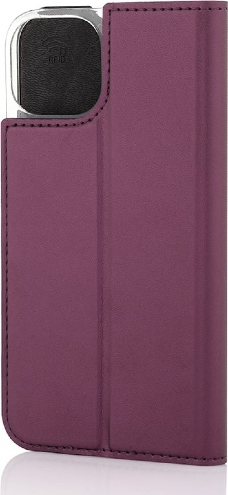 Wave BookCase beskyttelsesetui, iPhone 14, Smoky Sangria