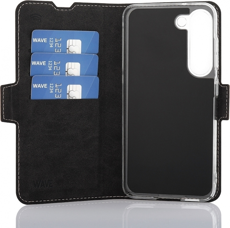 Wave BookCase beskyttelsesetui, Samsung Galaxy S23, rosaguld Wave BookCase beskyttelsesetui, Samsung Galaxy S23, rosaguld