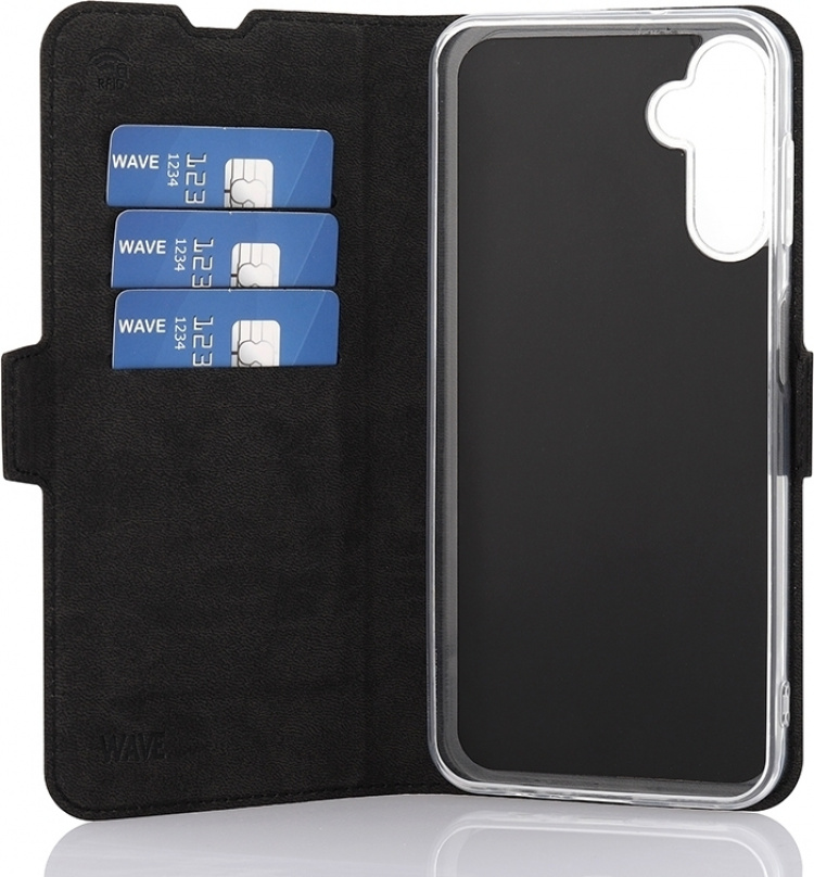 Wave BookCase beskyttelsesetui, Samsung Galaxy A14 4G, sort