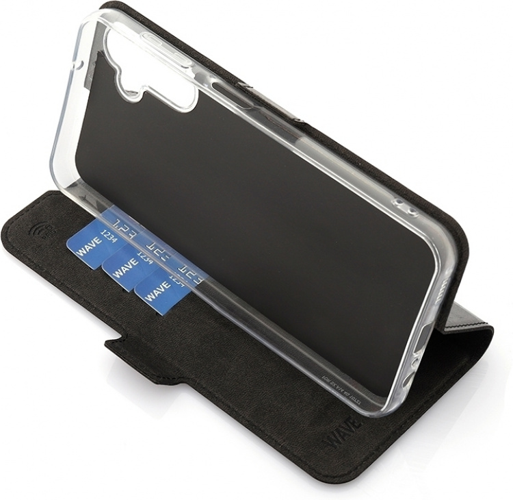 Wave BookCase beskyttelsesetui, Samsung Galaxy A14 4G, sort
