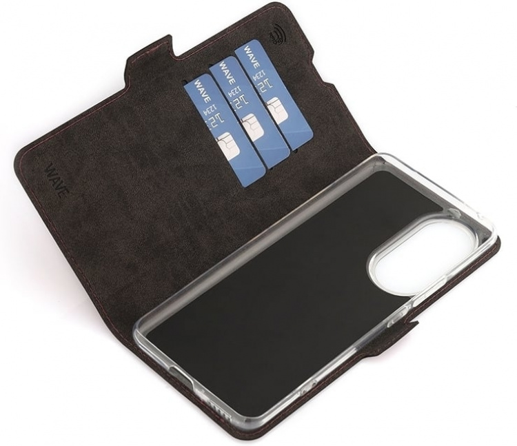 Wave BookCase beskyttelsesetui, Honor 90, Smoky Sangria