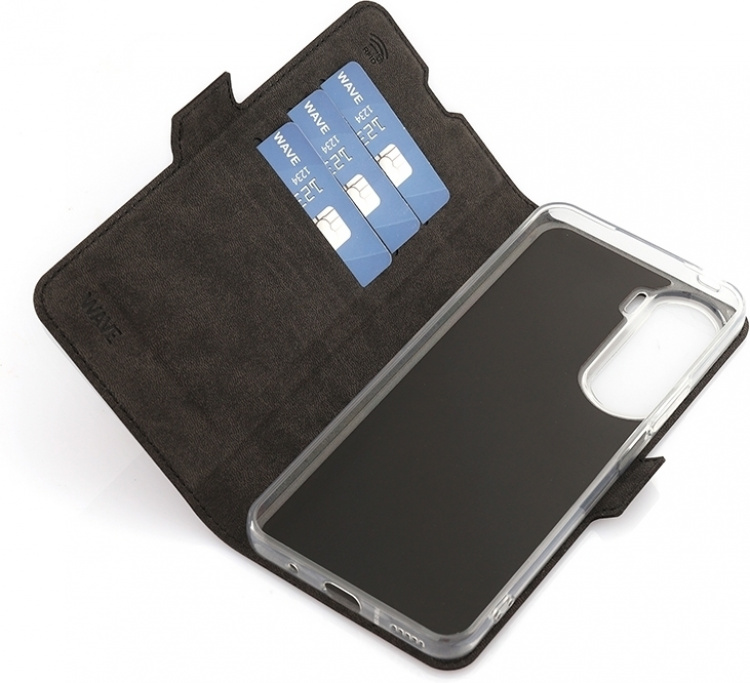 Wave BookCase beskyttelsesetui, Honor 90 Lite, sort