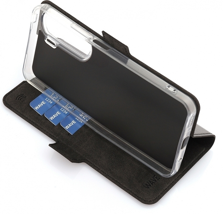 Wave BookCase beskyttelsesetui, Honor 90 Lite, sort