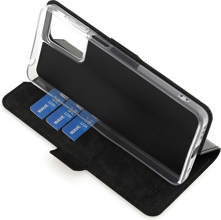 Wave BookCase beskyttelsesetui, Motorola Moto G14, sort