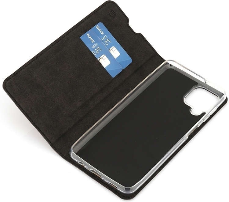 Wave BookCase beskyttelsesetui, Samsung Galaxy A12, sort