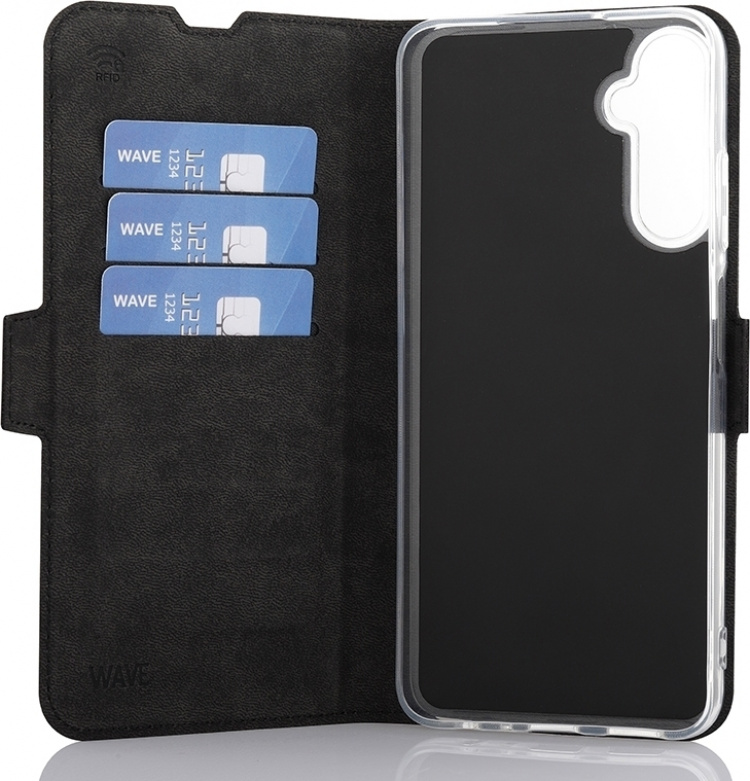 Wave BookCase beskyttelsesetui, Samsung Galaxy A05s, sort