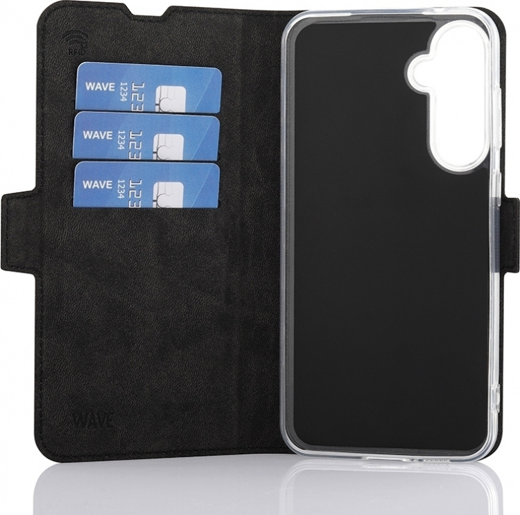 Wave BookCase beskyttelsesetui, Samsung Galaxy S23 FE 5G, sort Wave BookCase beskyttelsesetui, Samsung Galaxy S23 FE 5G, sort
