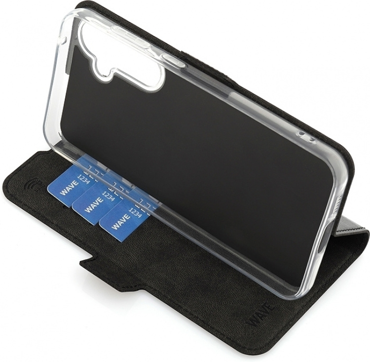 Wave BookCase beskyttelsesetui, Samsung Galaxy S23 FE 5G, sort Wave BookCase beskyttelsesetui, Samsung Galaxy S23 FE 5G, sort