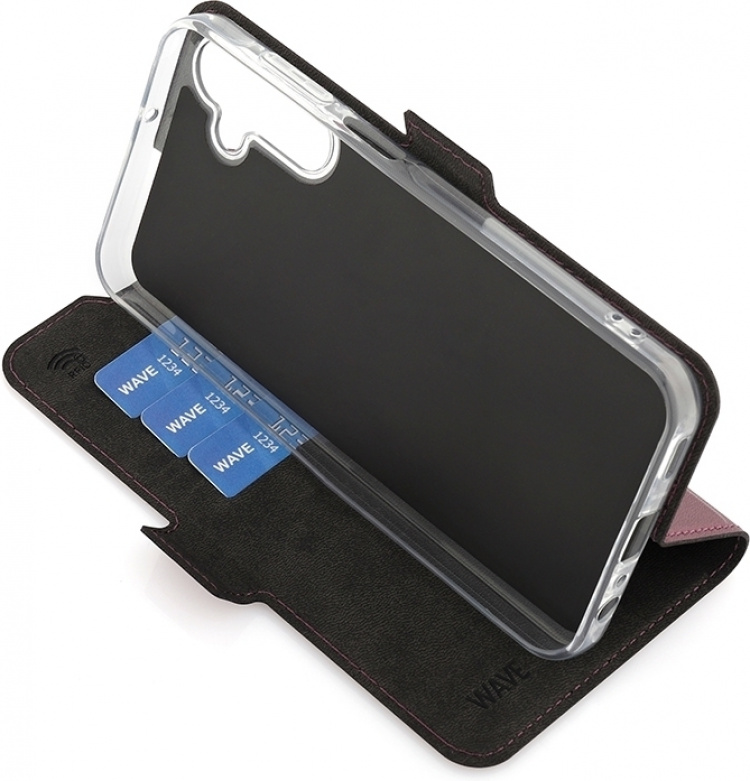 Wave BookCase beskyttelsescover, Samsung Galaxy A15, Smoky Sangria