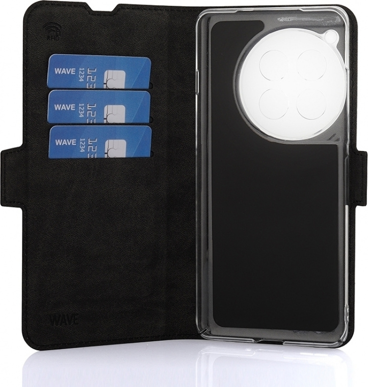 Wave BookCase beskyttelsesetui, OnePlus 12 , sort