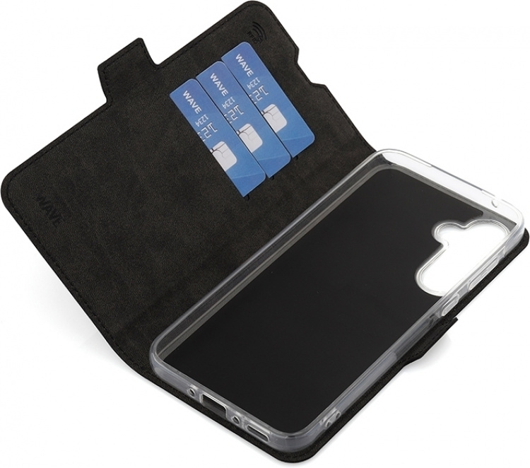 Wave BookCase beskyttelsesetui, Samsung Galaxy A35 5G, sort Wave BookCase beskyttelsesetui, Samsung Galaxy A35 5G, sort