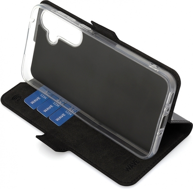 Wave BookCase beskyttelsesetui, Samsung Galaxy A35 5G, sort Wave BookCase beskyttelsesetui, Samsung Galaxy A35 5G, sort