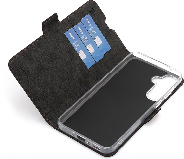Wave BookCase-etui, Samsung Galaxy A35 5G, Smoky Sangria