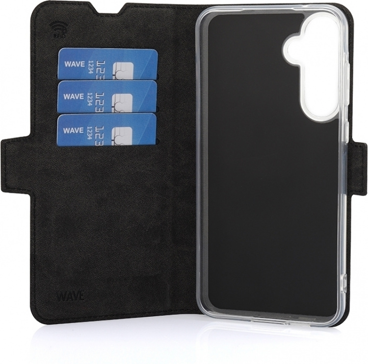 Wave BookCase beskyttelsesetui, Samsung Galaxy A55 5G, sort