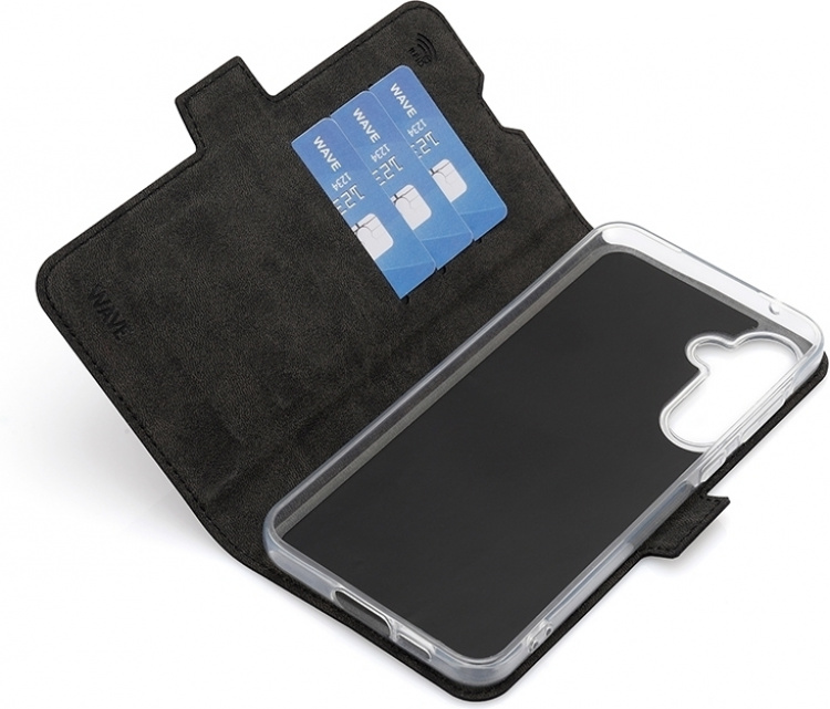 Wave BookCase beskyttelsesetui, Samsung Galaxy A55 5G, sort