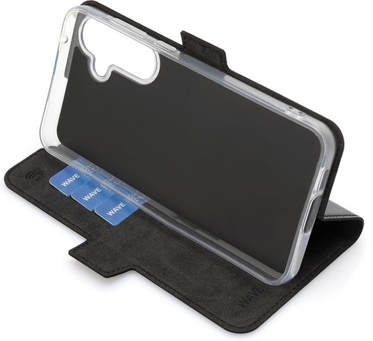 Wave BookCase beskyttelsesetui, Samsung Galaxy A55 5G, sort