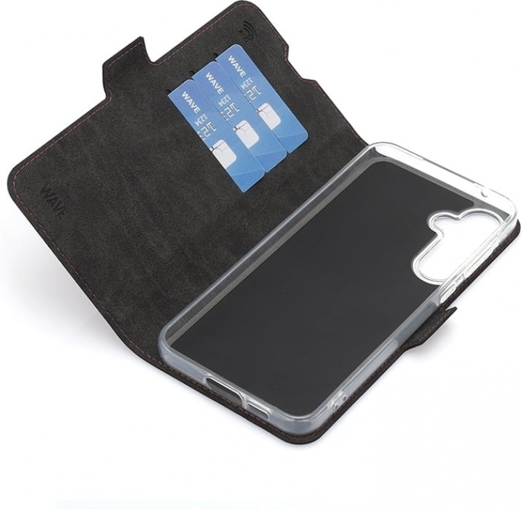 Wave BookCase-etui, Samsung Galaxy A55 5G, Smoky Sangria