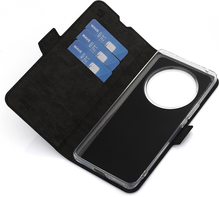 Wave BookCase beskyttelsesetui, Honor Magic6 Lite, sort