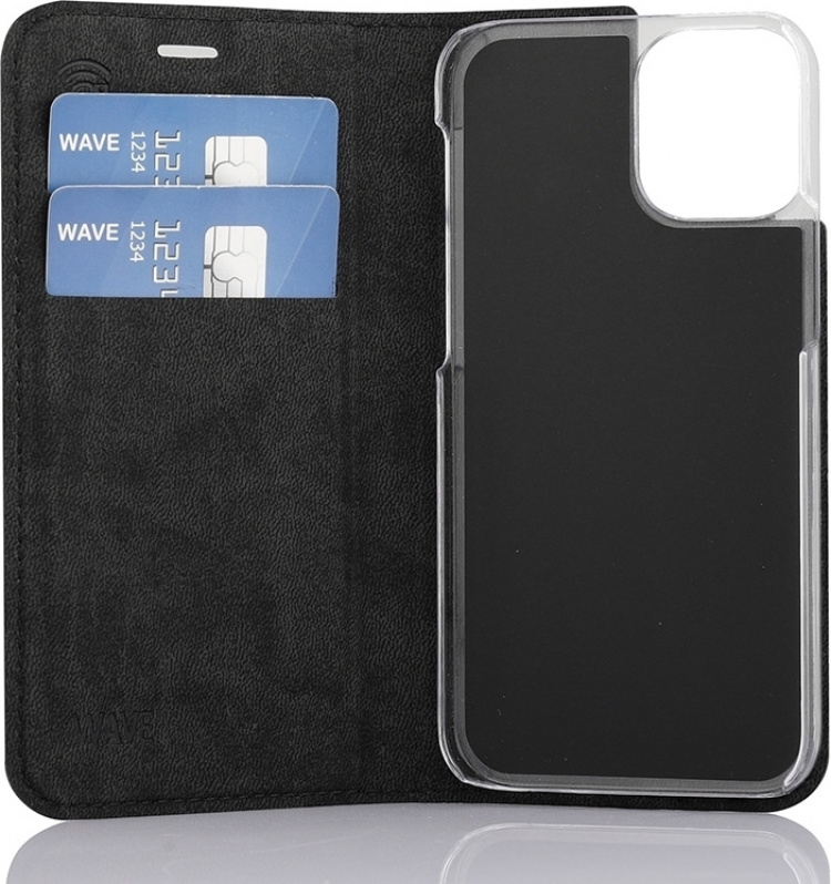 Wave BookCase beskyttelsesetui, iPhone 12 mini, sort