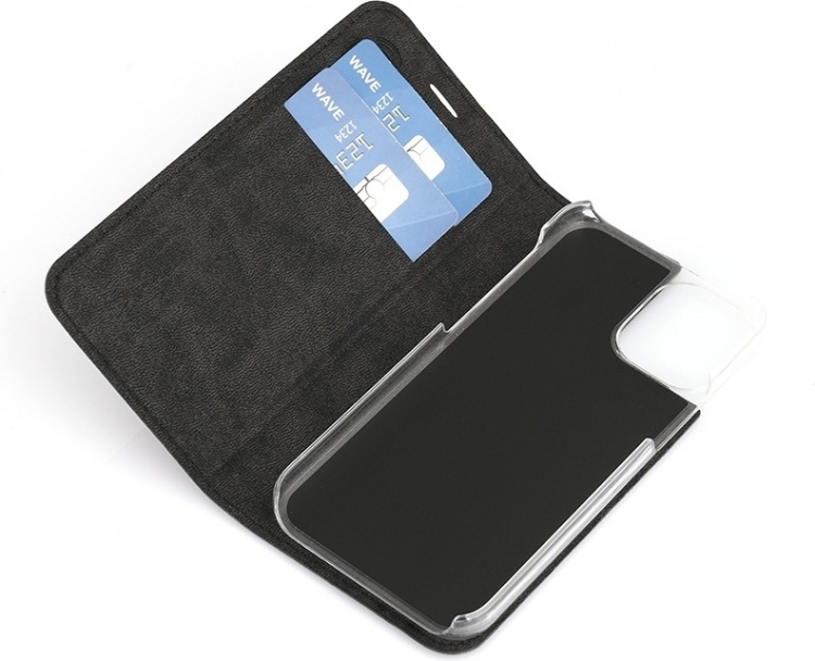 Wave BookCase beskyttelsesetui, iPhone 12 mini, sort