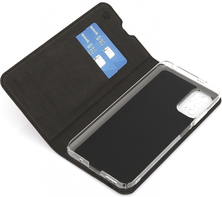 Wave BookCase beskyttelsesetui, Xiaomi Redmi Note 10 5G, sort