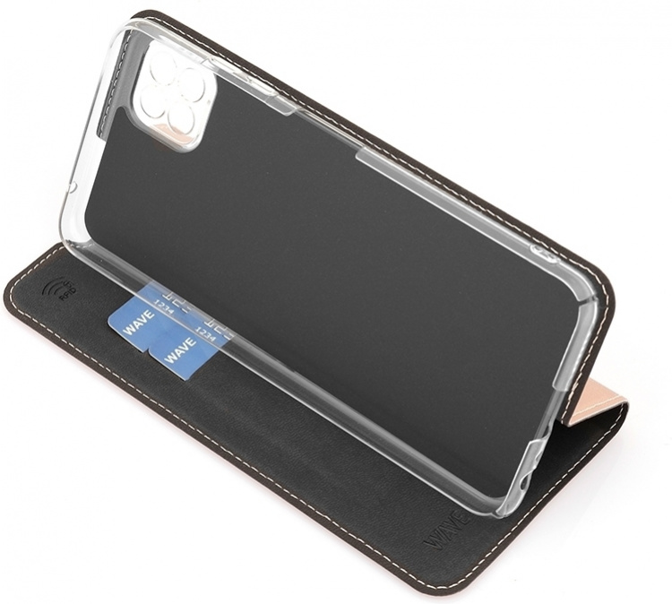 Wave BookCase beskyttelsesetui, Samsung Galaxy A22 5G, rosaguld