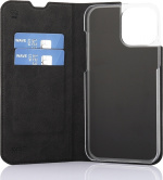 Wave BookCase beskyttelsesetui, iPhone 13 Pro Max, sort
