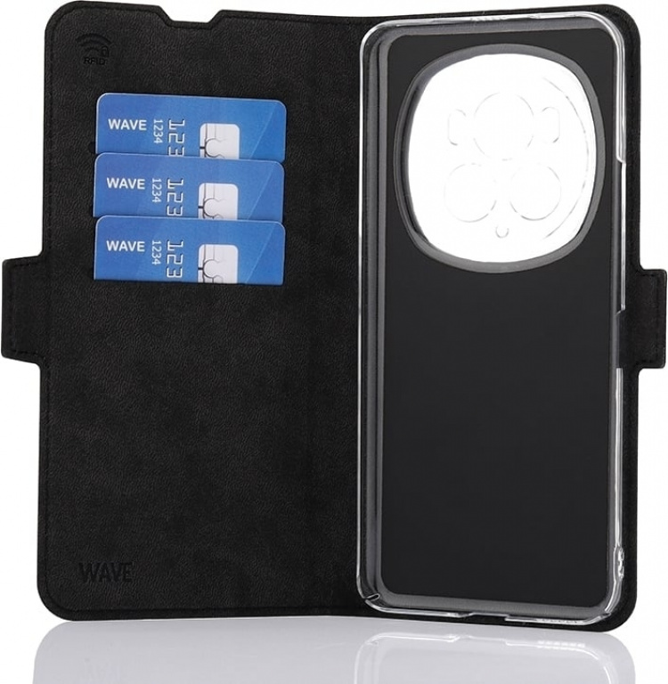 Wave BookCase beskyttelsesetui, Honor Magic6 Pro 5G, sort
