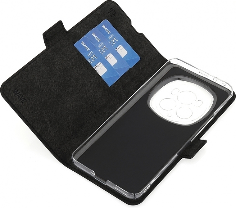 Wave BookCase beskyttelsesetui, Honor Magic6 Pro 5G, sort