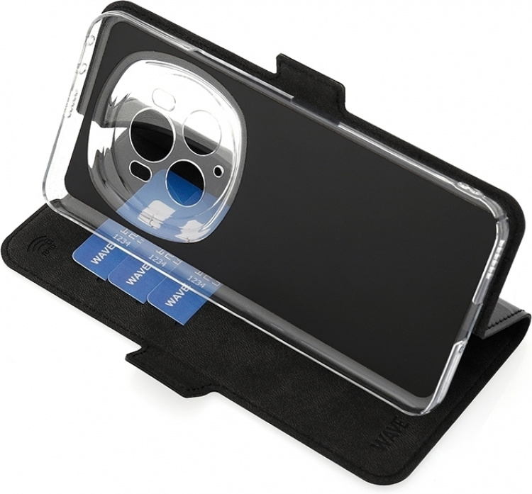 Wave BookCase beskyttelsesetui, Honor Magic6 Pro 5G, sort