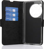 Wave BookCase beskyttelsesetui, OnePlus 12R, sort Wave BookCase beskyttelsesetui, OnePlus 12R, sort