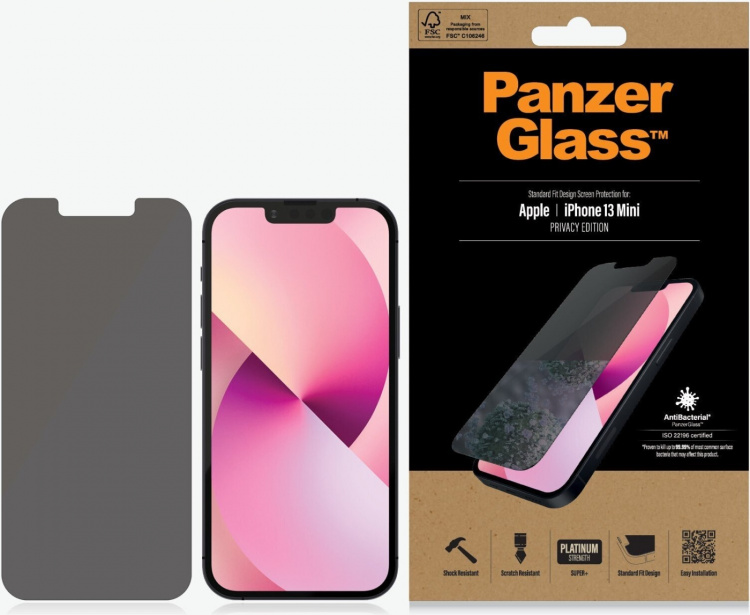 PanzerGlass Skærmbeskyttelse til beskyttelse af privatlivets fred, iPhone 13 mini PanzerGlass Skærmbeskyttelse til beskyttelse af privatlivets fred, iPhone 13 mini