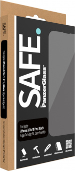 SAFE by PanzerGlass Panserglas til iPhone 11 Pro / Xs, sort ramme