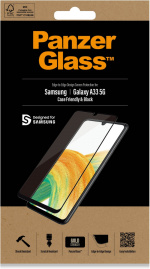 PanzerGlass panserglas, Samsung Galaxy A33 5G, sort ramme