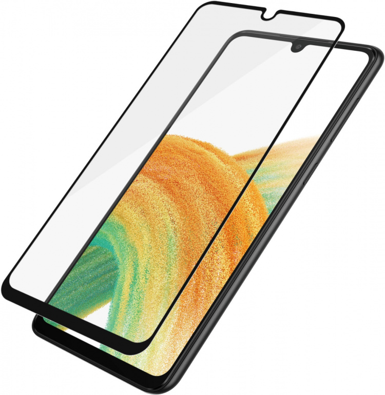 PanzerGlass panserglas, Samsung Galaxy A33 5G, sort ramme