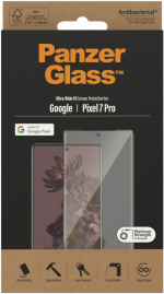 PanzerGlass panserglas, Google Pixel 7 Pro, sort ramme
