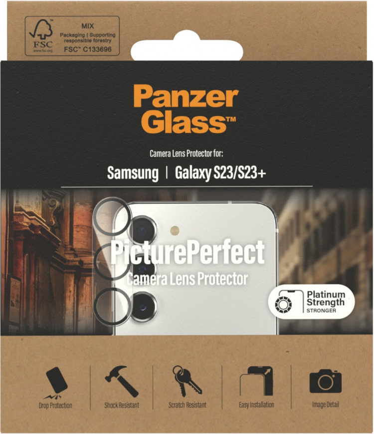 PanzerGlass PicturePerfect cover til kameralinse, Samsung Galaxy S23 / S23+