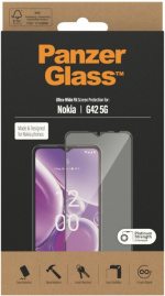 PanzerGlass Ultra-wide Fit panserglas, Nokia G42 5G, sort ramme PanzerGlass Ultra-wide Fit panserglas, Nokia G42 5G, sort ramme