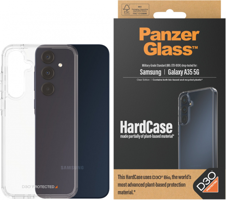 PanzerGlass HardCase med D3O, Samsung Galaxy A35, gennemsigtig PanzerGlass HardCase med D3O, Samsung Galaxy A35, gennemsigtig