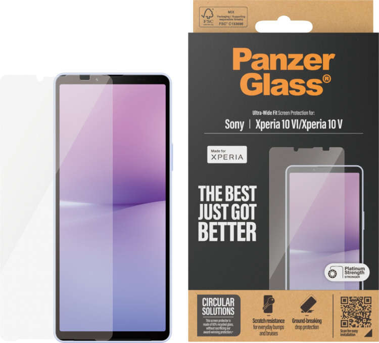 PanzerGlass Ultra Wide Fit panserglas, Sony Xperia 10 VI PanzerGlass Ultra Wide Fit panserglas, Sony Xperia 10 VI