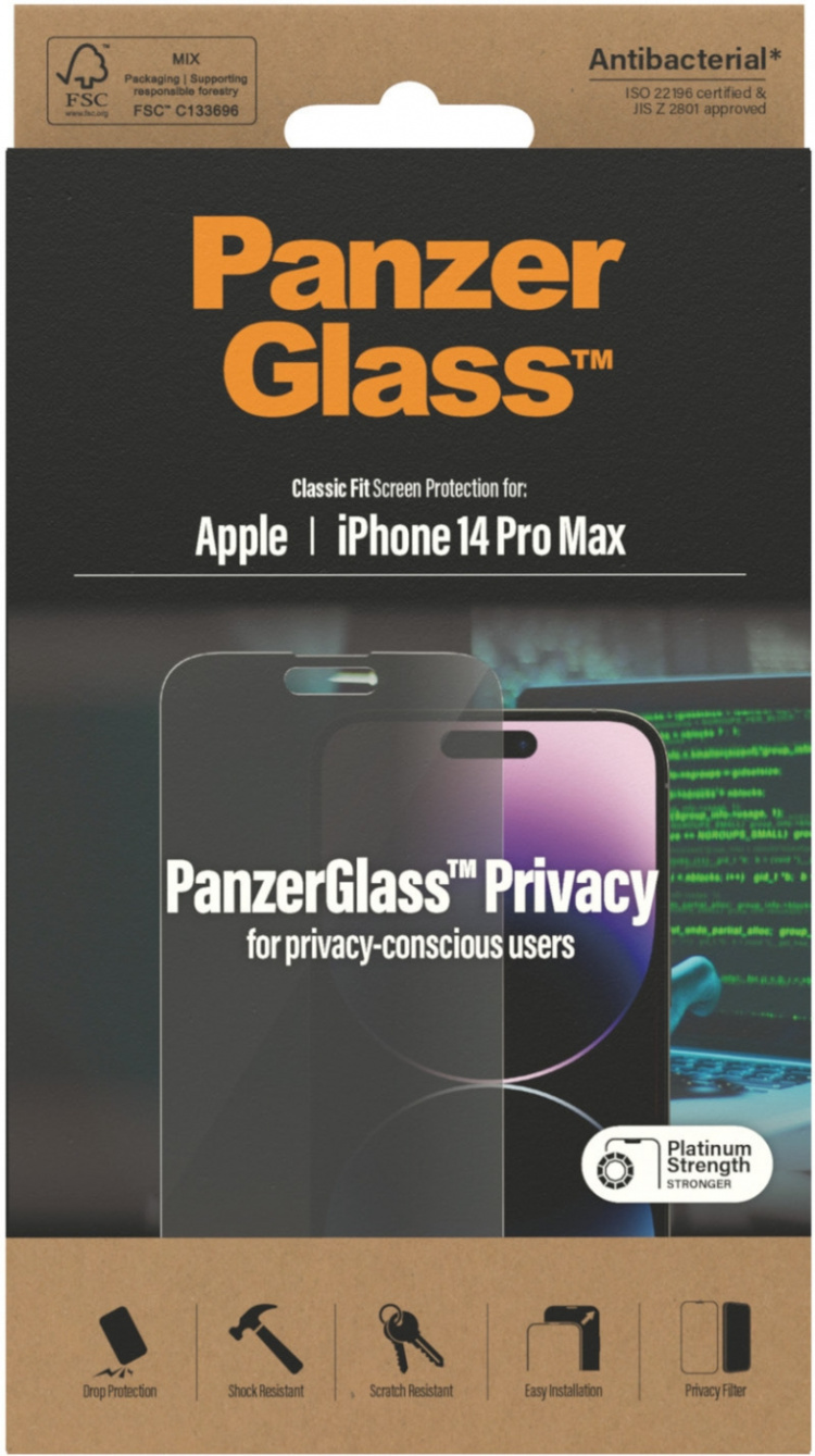 PanzerGlass Privatlivets fred -panssarilasi, iPhone 14 Pro Max