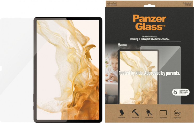 PanzerGlass glasfilm, Samsung Galaxy Tab S7+ / S8+ / S9+