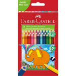 Faber-Castell Jumbo trekantede farveblyanter, etui med 24 stk (116524)