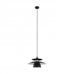 Eglo BRENDA PENDANT - BLACK - Ø320, satineret nikkel